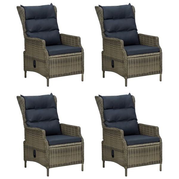 vidaXL Set da Pranzo da Giardino 5 pz Marrone in Polyrattan