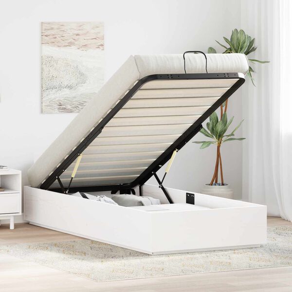 vidaXL Letto ottomano Bianco 80 x 200 cm Legno di pino massiccio