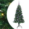 vidaXL Albero di Natale Artificiale Angolare con 150 LED Verde 150 cm