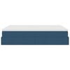 vidaXL Struttura Letto Pouf con Materasso Blu 140x190 cm in Tessuto