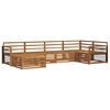 vidaXL Set di divani da esterno 6 pcs Naturale