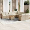 vidaXL Set Divani da Giardino 11 pz con Cuscini Beige in Polyrattan