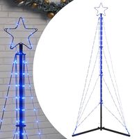 vidaXL Illuminazione per Albero di Natale 363 LED Blu 180 cm