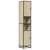 vidaXL Mobile da Bagno Sonoma 35x37,5x188,5 cm in Truciolato e Metallo