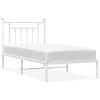 vidaXL Giroletto con Testiera Metallo Bianco 80x200 cm