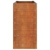 vidaXL Letto Rialzato da Giardino Ruggine 100x40x77 cm Acciaio Corten