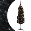 vidaXL Albero di Natale Artificiale Slim con Palline 120 cm 150 LED