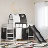 vidaXL Struttura del letto loft per bambini Bianco e Nero Metallo