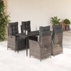 vidaXL Set da Pranzo da Giardino 5 pz con Cuscini in Polyrattan Grigio