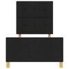 vidaXL Struttura del letto con testiera Nero 90 x 190 cm Tessuto