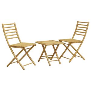 vidaXL Set da Bistr&ograve; 3 pz in Bamb&ugrave;