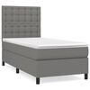 vidaXL Giroletto a Molle con Materasso Grigio Scuro 80x200 cm Tessuto
