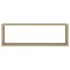 vidaXL Mensole Parete Cubo 2pz Rovere Sonoma 80x15x26,5cm Multistrato