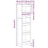 vidaXL Armadio per Libri Rovere Artigianale 80 x 30 x 155 cm
