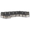 vidaXL Set Divani da Giardino 8 pz con Cuscini Antracite in Polyrattan