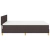 vidaXL Letto a Sorgente LED con led Marrone Scuro 140 x 190 cm Tessuto