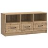 vidaXL Mobile TV con cassetto Rovere Artigianale 102 x 34,5 x 47 cm