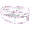 vidaXL Letto Libreria senza Materasso Bianco 90x190 cm Massello Pino
