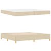 vidaXL Struttura del letto con materasso Crema 200 x 200 cm Tessuto