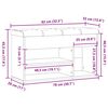 vidaXL Scarpiera Rovere Artigianale 82x32x45,5 cm in Legno Multistrato