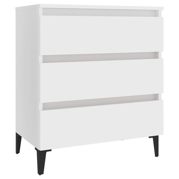 vidaXL Credenza Bianca 60x35x69 cm in Legno Multistrato