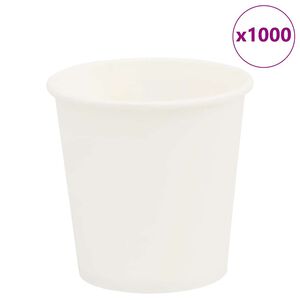 vidaXL Bicchieri da Caff&egrave; in Carta 1000 pz 4oz 100ml Bianco