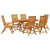 vidaXL Set da Pranzo per Giardino 7 pz Marrone