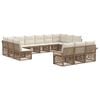 vidaXL Set Divano da Giardino 13 pcs Beige polyrattan