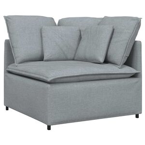 vidaXL Modulo Angolare Divano Modulare con Cuscini Grigio Chiaro 100cm