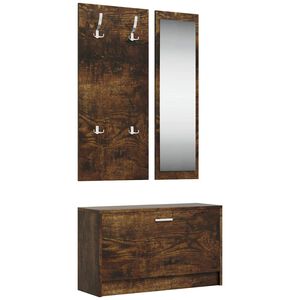 vidaXL Set Scarpiere 3 in 1 rovere fumo in Legno Multistrato