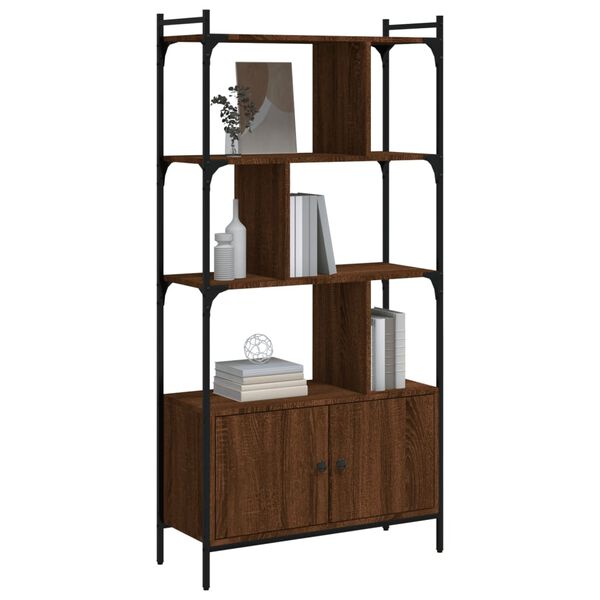 vidaXL Libreria Ante Rovere Marrone 76,5x30x154,5 cm Legno Multistrato