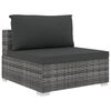 vidaXL Set Divani da Giardino 8 pz con Cuscini in Polyrattan Grigio