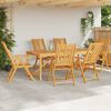 vidaXL Set da Pranzo per Giardino 7 pcs Marrone