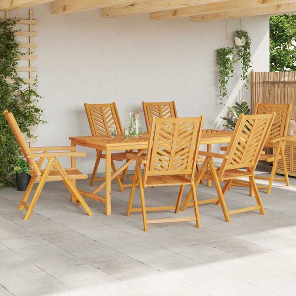 vidaXL Set da Pranzo per Giardino 7 pcs Marrone