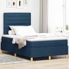 vidaXL Letto a molle con materasso Blu 120 x 200 cm Tessuto