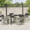vidaXL Set da Pranzo per Giardino 5 pcs Grigio chiaro
