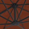 vidaXL Ombrellone da giardino a sbalzo con palo in alluminio Terracotta 400x300 cm