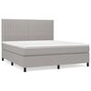 vidaXL Giroletto a Molle con Materasso Grigio Chiaro160x200 cm Tessuto