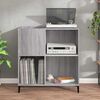 vidaXL Mobile Porta Dischi Grigio Sonoma 84,5x38x89 Legno Multistrato