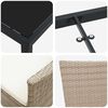 vidaXL Set da Pranzo per Giardino con cuscino 5 pcs Beige polyrattan