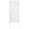 vidaXL Schermo per privacy in giardino Floreale Bianco 50 x 140 cm