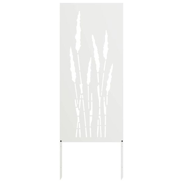 vidaXL Schermo per privacy in giardino Floreale Bianco 50 x 140 cm