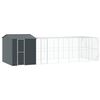 vidaXL Gabbia per uccelli Antracite 845 x 304 x 247 cm Acciaio zincato