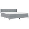 vidaXL Letto a molle con materasso Grigio chiaro 200 x 180 cm Tessuto