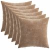 vidaXL Federa 6 pz HEERLEN Marrone 40 x 40 cm Tessuto Chenille