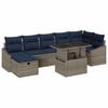 vidaXL Set Divano da Giardino con cuscino 8 pcs Grigio polyrattan