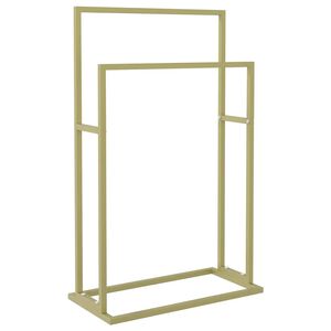 vidaXL Portasciugamani da Pavimento Oro 48x24x78,5 cm in Ferro