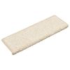 vidaXL Tappetini per scale 10 pz 65x21x4 cm bianchi con bordo rettangolare