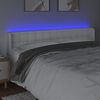 vidaXL Testiera a LED Bianca 163x16x78/88 cm in Similpelle