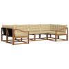 vidaXL Set di divani da esterno con cuscino 6 pcs Naturale e Beige